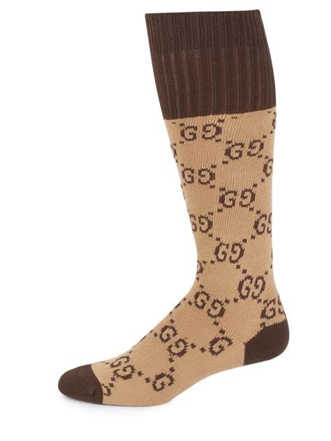 light brown gucci socks|gucci interlocking socks black.